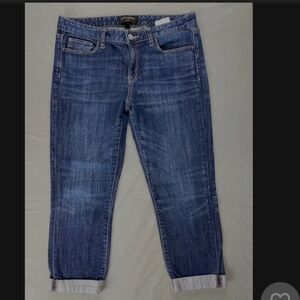 Women's Banana Republic Skinny Fit Cuffed Denim Blue Jeans